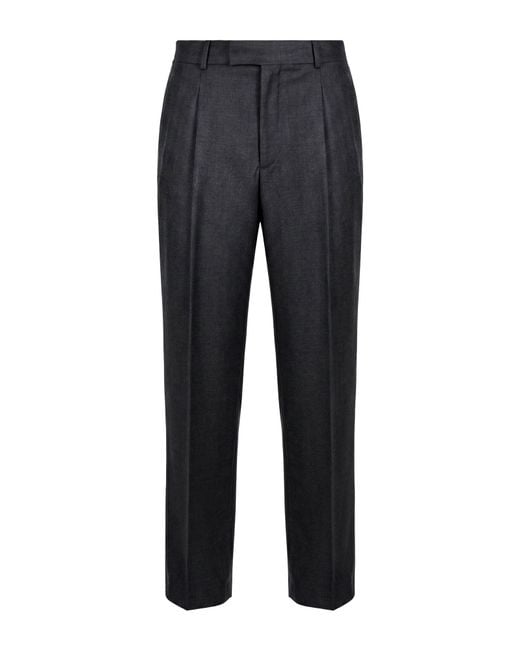 Roberto Collina Blue Charcoal Pants Wool