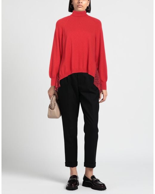 Twinset Red Turtleneck