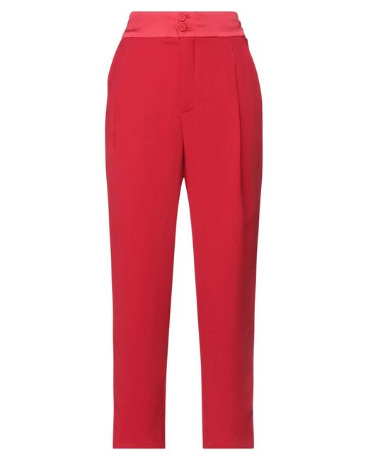 Hanita Red Pants Polyester