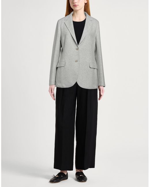 Eleventy Gray Blazer Wool, Polyamide