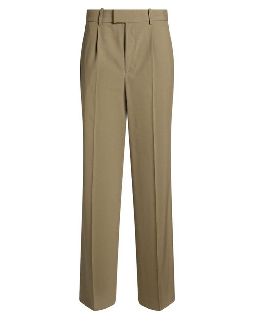 Rohe Green Khaki Pants Virgin Wool