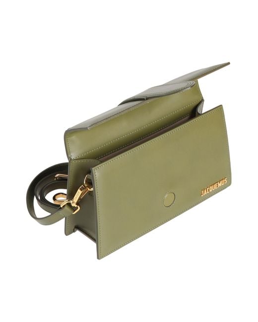 Jacquemus Green Le Grand Bambino -- Military Handbag Cow Leather