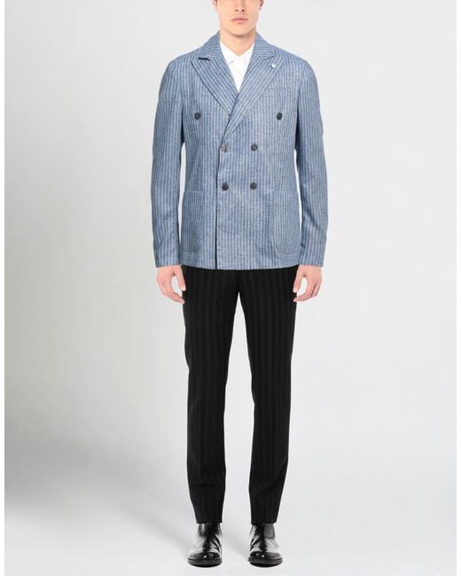 OVER/D Blue Blazers for men