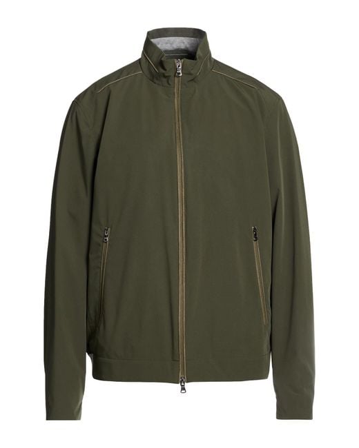 Paul & Shark Green Military Jacket Polyester, Elastane for men