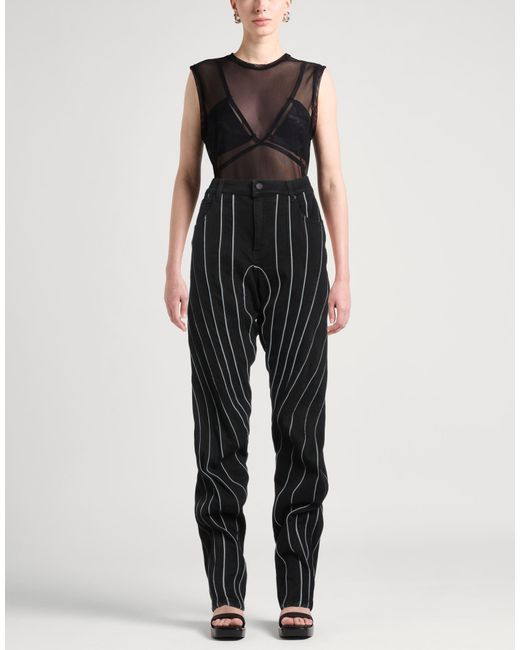 Mugler Black Jeans Cotton, Elastane