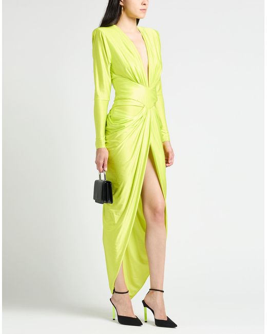 Alexandre Vauthier Yellow Maxi Dress Viscose, Elastane