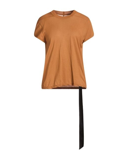 Rick Owens White Camel T-Shirt Cotton