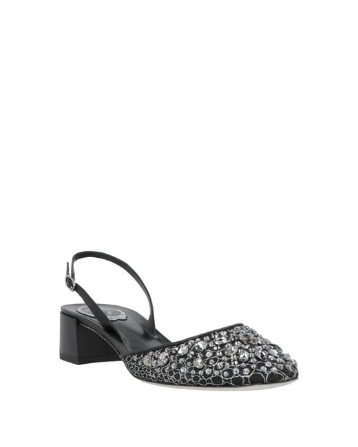 Rene Caovilla Black Pumps Textile Fibers