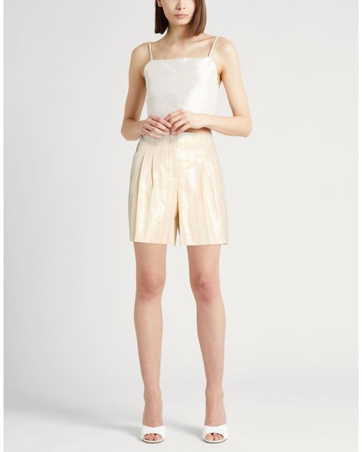 Peserico Natural Shorts & Bermuda Shorts Linen, Cotton, Polyester, Polyamide
