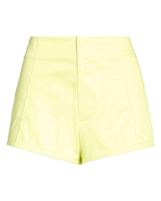 Gaelle Paris Yellow Shorts & Bermuda Shorts Cotton, Elastane