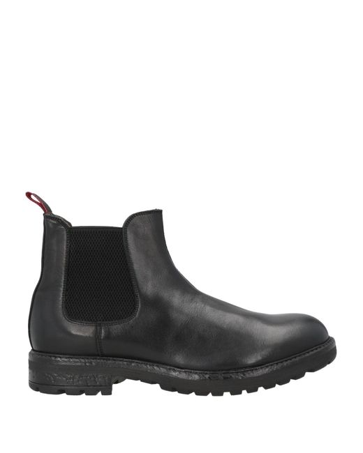 JP/DAVID Black For Fedele Mode Ankle Boots Leather for men