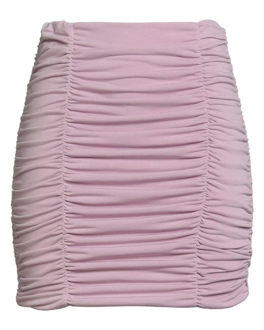 Haveone Pink Mini Skirt Polyester, Elastane