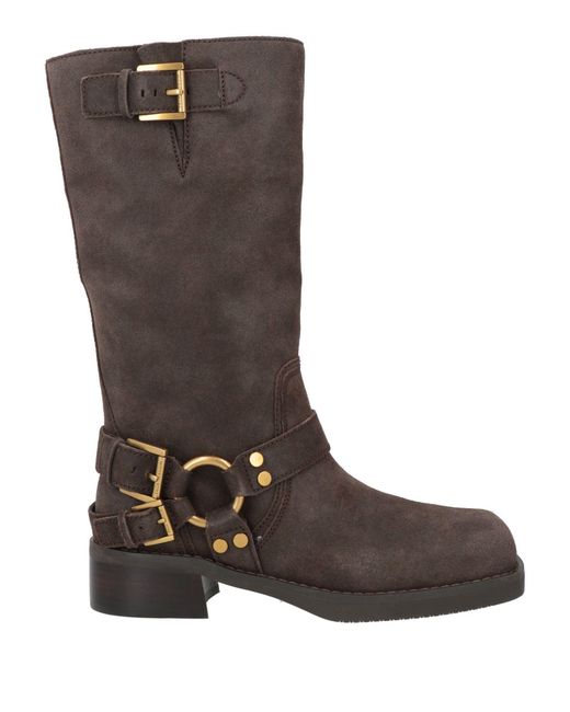 MICHAEL Michael Kors Brown Dark Boot Leather