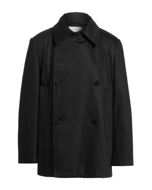 Jil Sander Black Coat Cotton for men