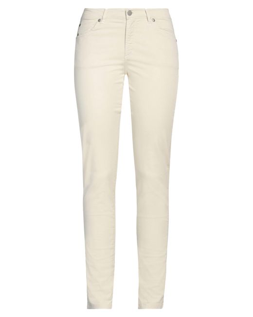 Rossopuro White Pants Cotton, Elastane