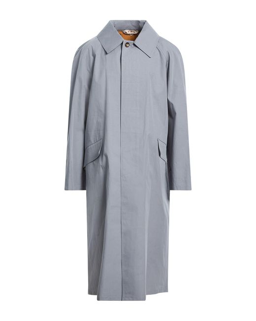 Marni Gray Overcoat & Trench Coat Cotton for men