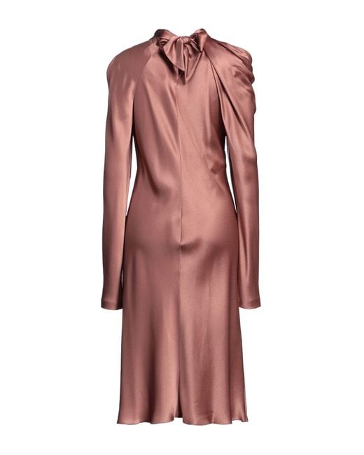 Alberta Ferretti Red Midi Dress Acetate, Silk