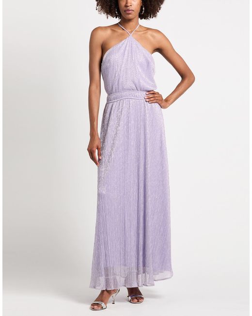 Rebel Queen Purple Maxi Dress Polyester, Metallic Polyester