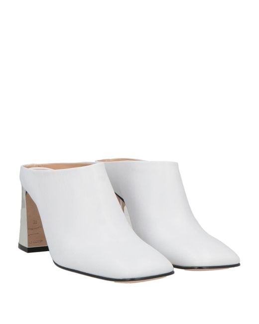 Sergio Rossi White Mules & Clogs