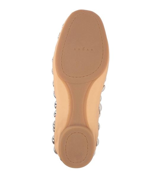 Hogan Natural Ballet Flats