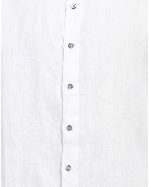 Alpha Studio White Shirt Linen for men