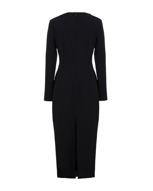 Robe midi Versace Jeans Couture en coloris Black