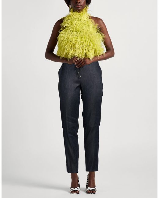 Lorena Antoniazzi Blue Midnight Pants Linen, Viscose, Elastane