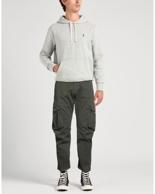 Imperial Green Military Pants Cotton, Elastane for men