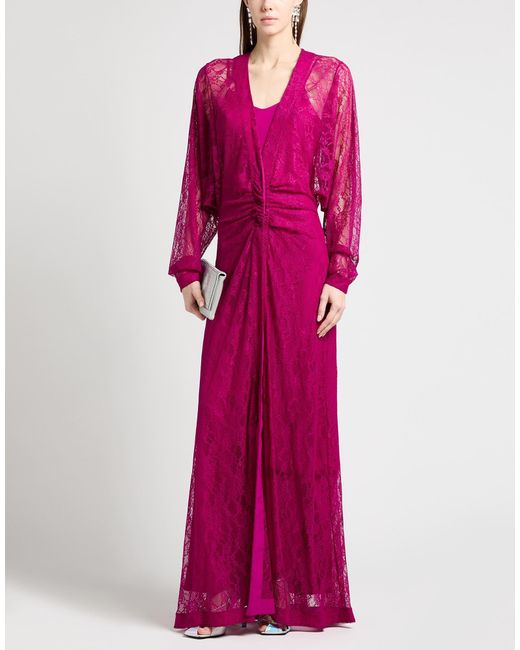 Pinko Pink Maxi Dress Polyamide, Elastane
