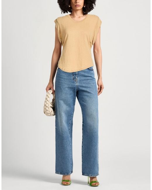Isabel Marant Natural Sand T-Shirt Linen