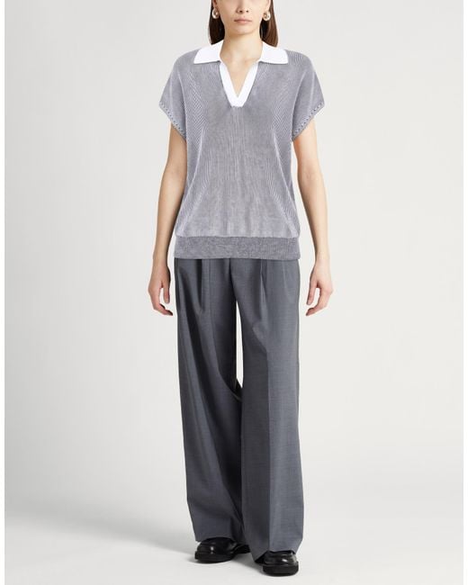 Moorer Gray Sweater Cotton