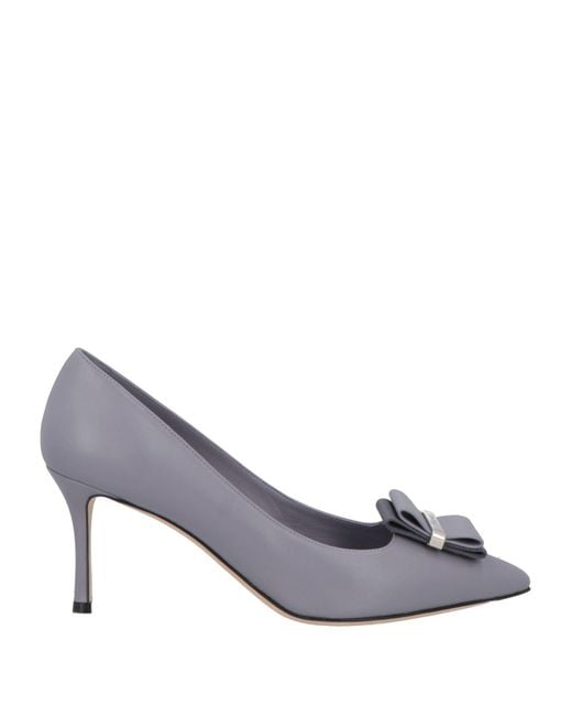 Ferragamo Gray Pumps