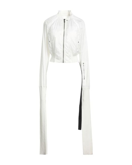 Rick Owens White Jacket Polyamide, Cotton
