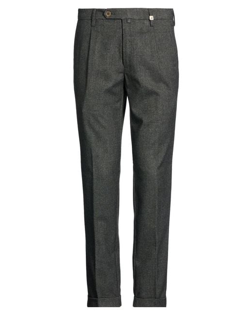 Myths Gray Charcoal Pants Polyester, Viscose, Elastane for men