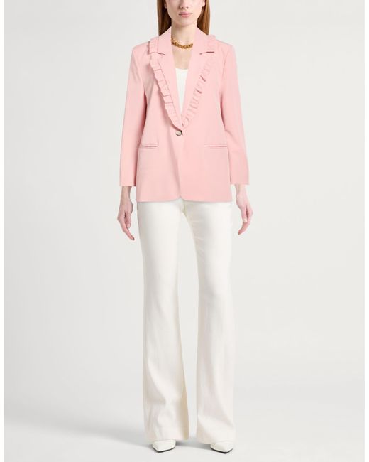 ViCOLO Pink Blazer Polyester, Viscose, Elastane