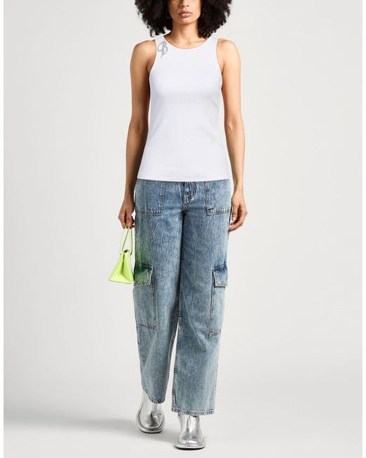 Blumarine White Top Cotton, Elastane