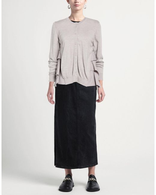 MEIMEIJ Gray Cardigan Virgin Wool, Polyester, Viscose, Elastane, Polyamide