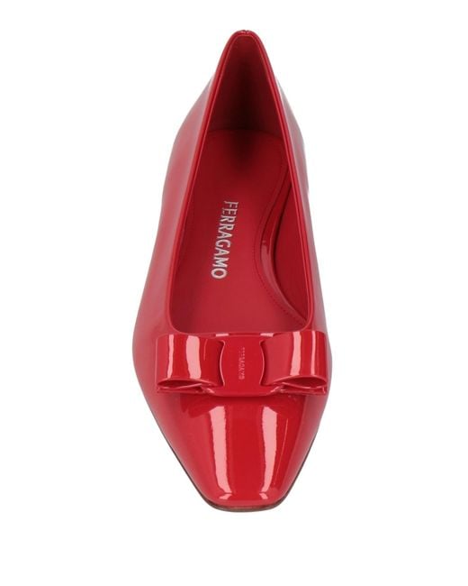 Ferragamo Red Flat Shoes