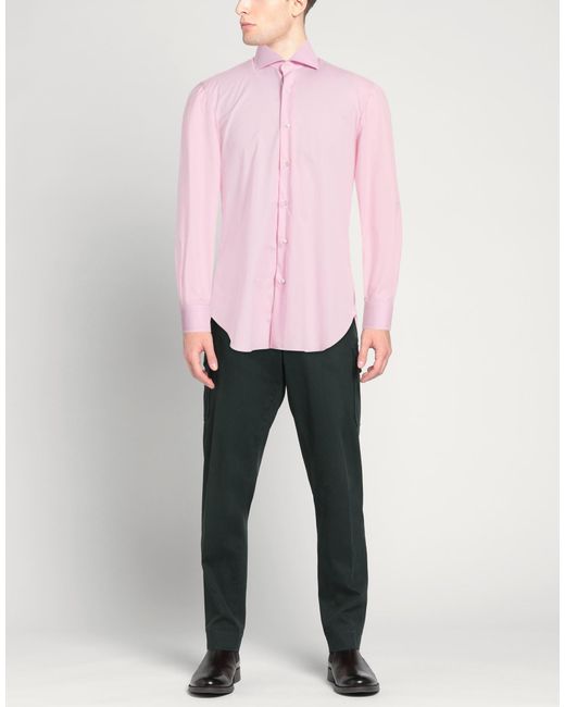 Barba Napoli Pink Shirt Cotton for men