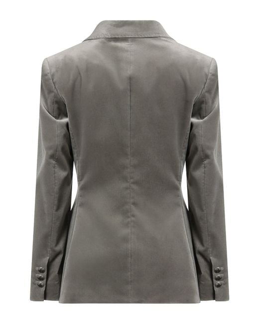 Alberta Ferretti Black Blazer Cotton, Elastane