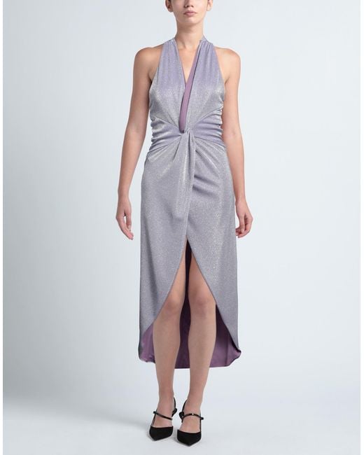 ACTUALEE Purple Midi Dress