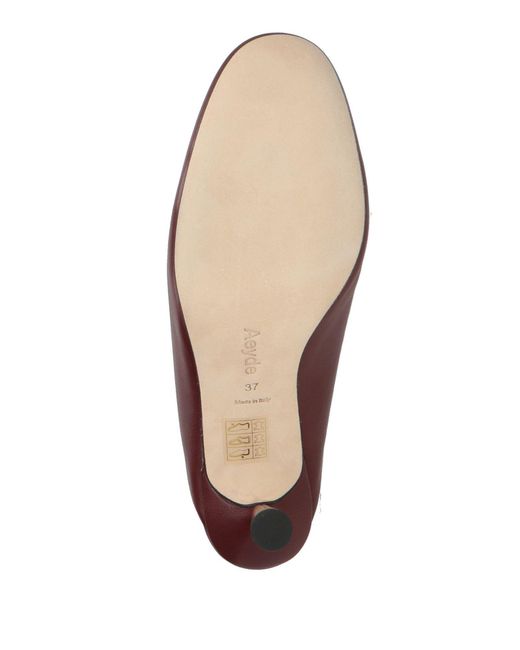 Aeyde Purple Burgundy Mules & Clogs Leather