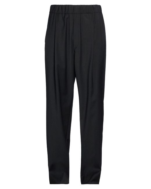 Laneus Black Pants Virgin Wool for men