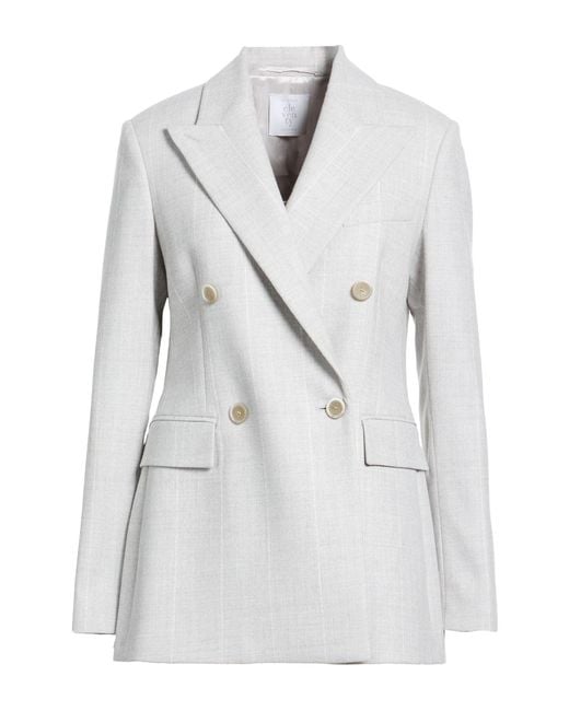 Eleventy White Light Blazer Wool