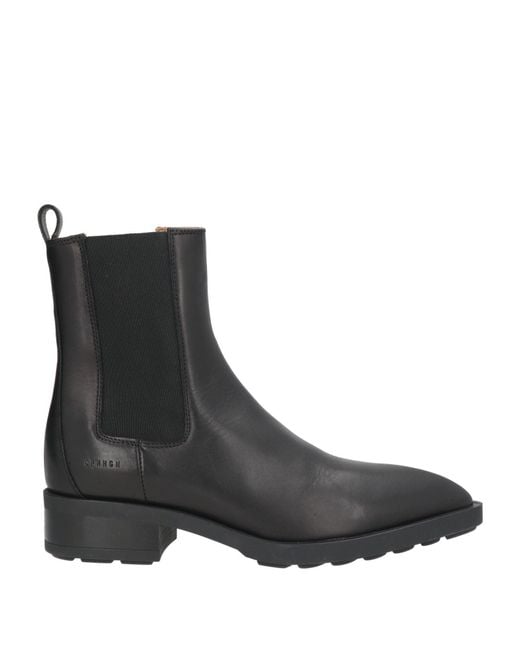 Copenhagen Shoes Black Ankle Boots Leather