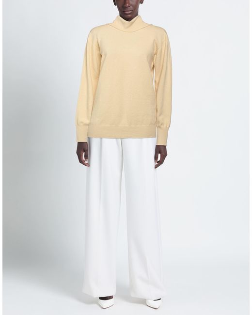 Jil Sander Natural Turtleneck Cashmere