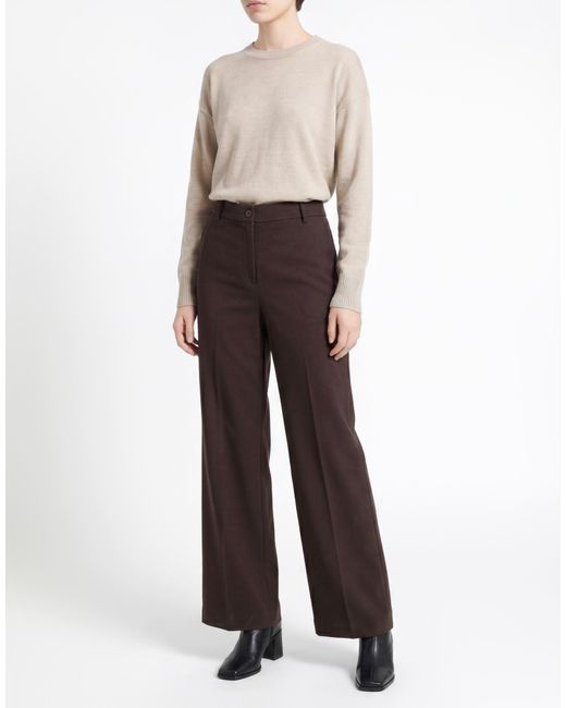 Clips More Brown Pants Viscose, Polyamide, Elastane
