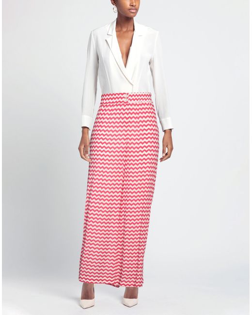 Semicouture Red Pants Viscose
