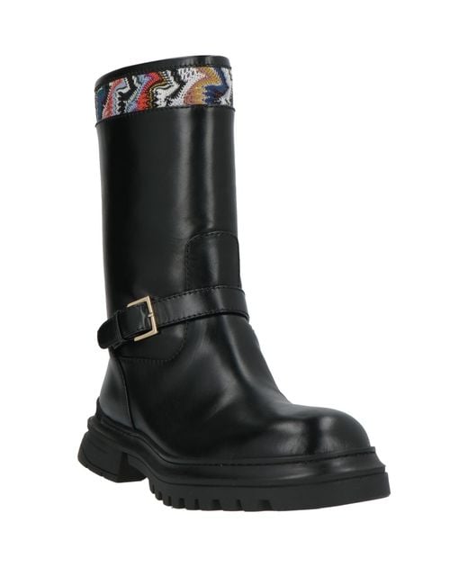 Missoni Black Ankle Boots Calfskin
