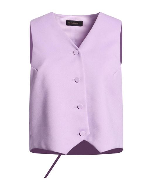 ANDAMANE Purple Lilac Tailored Vest Polyester